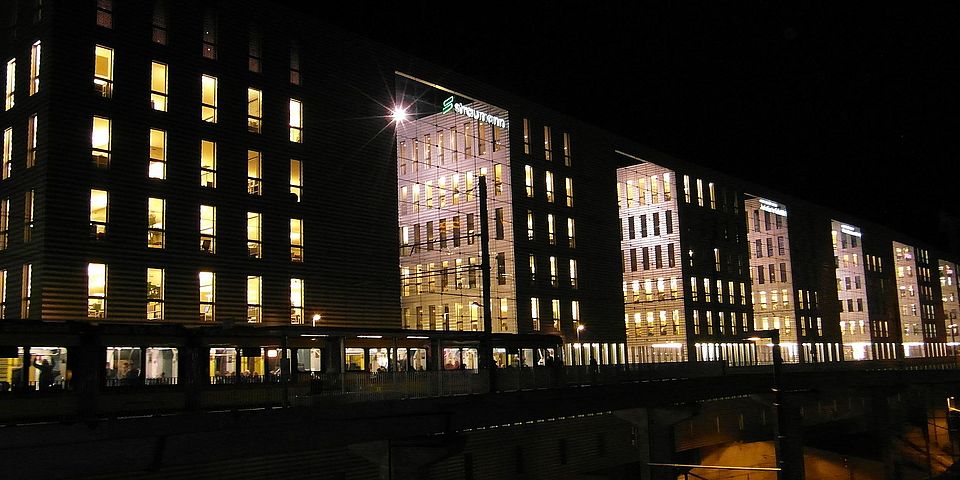 Jacob Burckhardt-Haus, nachts
