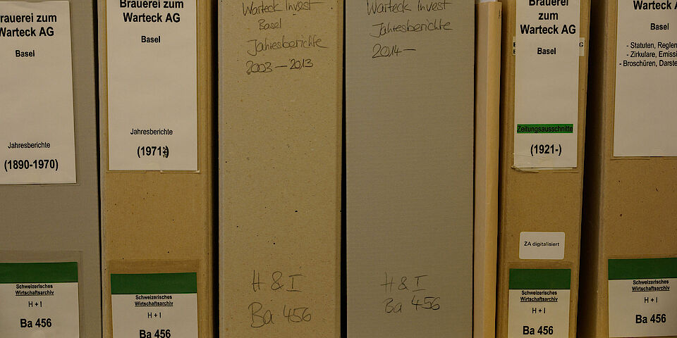 Boxes of economic documentation