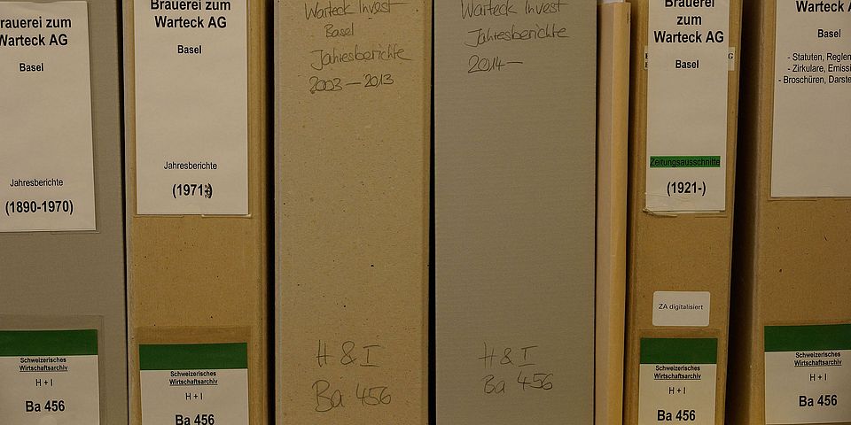 Boxes of economic documentation