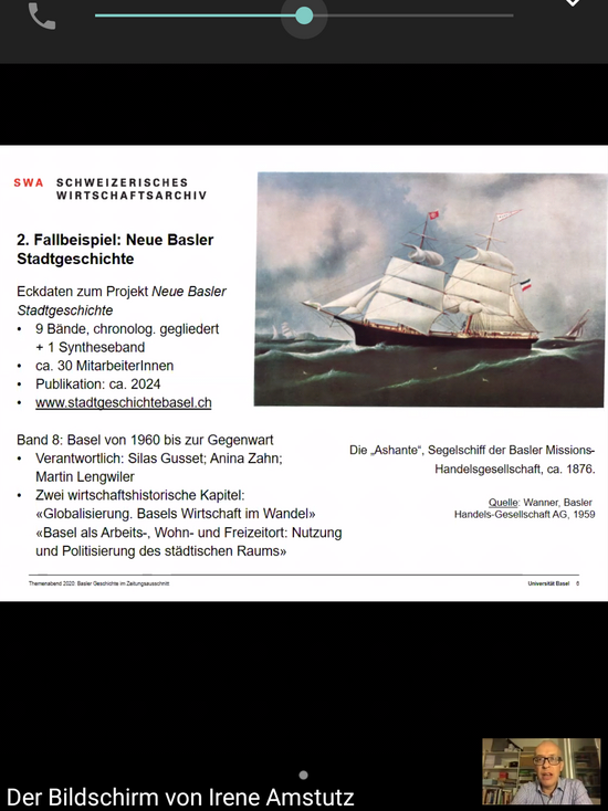 Präsentationsfolie in der Software "Zoom"